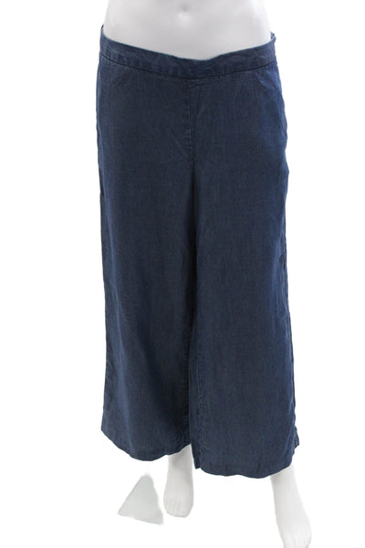 J. Mclaughlin Women Cropped Dark Blue Pants Petites Size 10