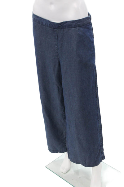 J. Mclaughlin Women Cropped Dark Blue Pants Petites Size 10