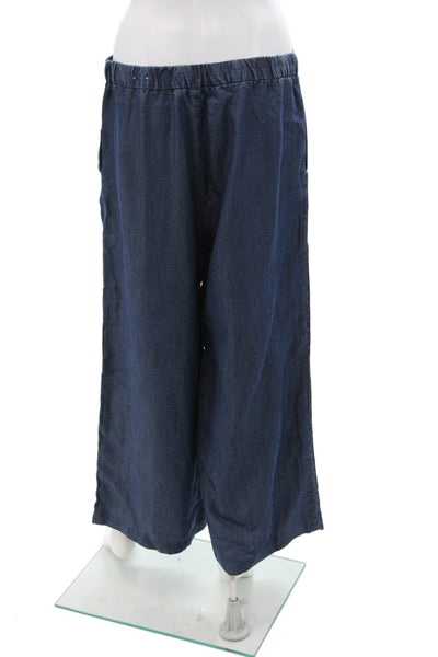 J. Mclaughlin Women Cropped Dark Blue Pants Petites Size 10