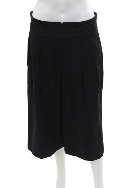 DKNY Women Pleated Wool Skort Black Size 12