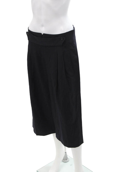 DKNY Women Pleated Wool Skort Black Size 12
