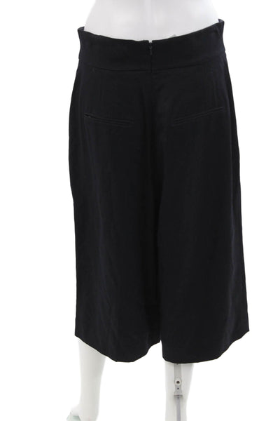 DKNY Women Pleated Wool Skort Black Size 12