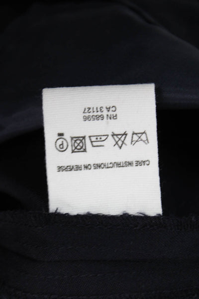 DKNY Women Pleated Wool Skort Black Size 12
