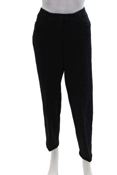 Cambio Womens Black Dress Pants Button Polyester Inseam 30 Size 32