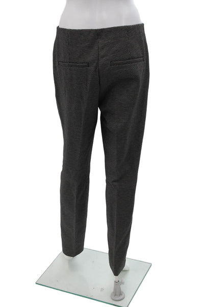 Cambio Women Dress Pants Black Geometric Viscose Nylon Elastane Size 12