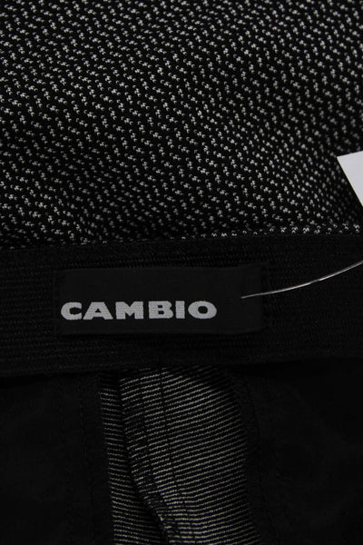 Cambio Women Dress Pants Black Geometric Viscose Nylon Elastane Size 12