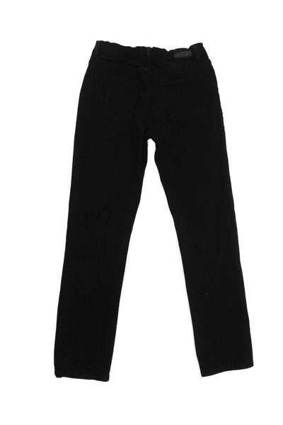 DL1961 Boys Cotton Zippered Straight Ankle Jeans Black Size 12
