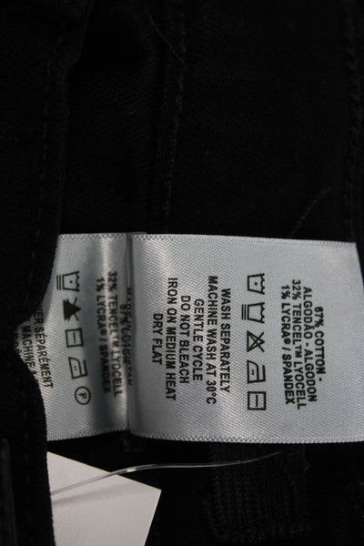 DL1961 Boys Cotton Zippered Straight Ankle Jeans Black Size 12