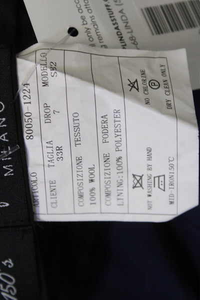 Paolo Vista Boys Wool Zippered Straight Dress Pants Blue Size 18