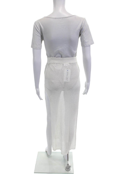 Superdown Womens White Maxi Skirt Acrylic Blend Size XS