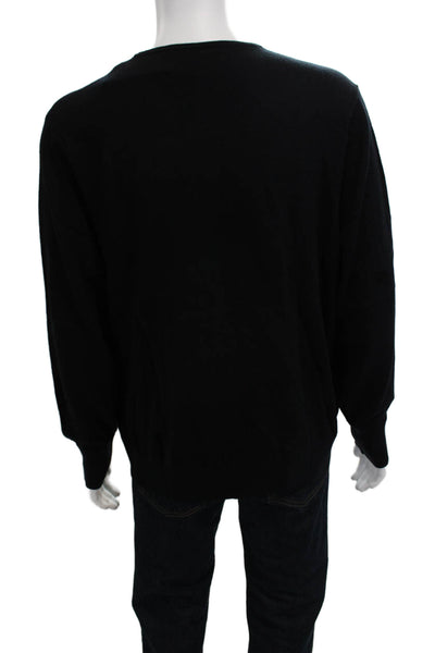 Bonobos Mens Pullover V-Neck 100% Extra Fine Merino Wool Sweater Black Size XL