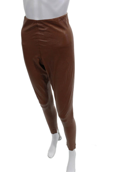 Commando Womens Ankle Jeggings Brown Size L