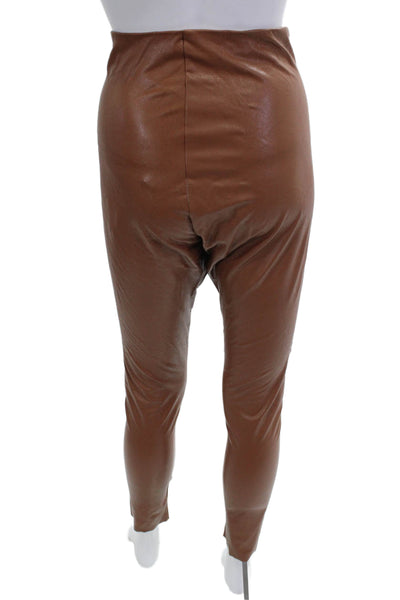 Commando Womens Ankle Jeggings Brown Size L