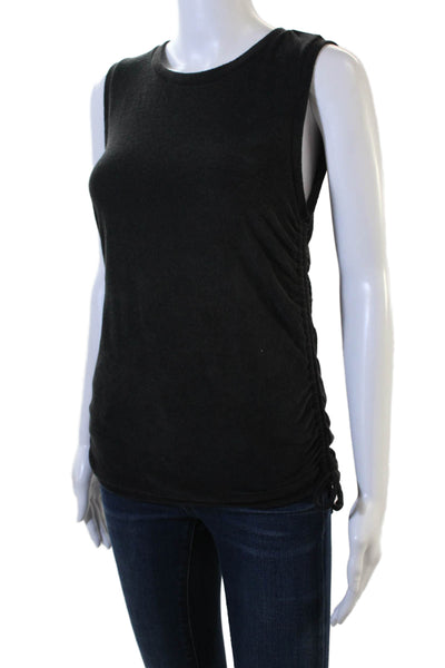 Goldie Women Black Basic Jersey Tank Cotton-Poly Crew Neck Sleeveless Size S