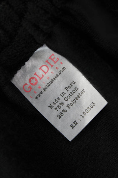 Goldie Women Black Basic Jersey Tank Cotton-Poly Crew Neck Sleeveless Size S