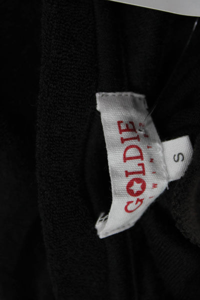 Goldie Women Black Basic Jersey Tank Cotton-Poly Crew Neck Sleeveless Size S