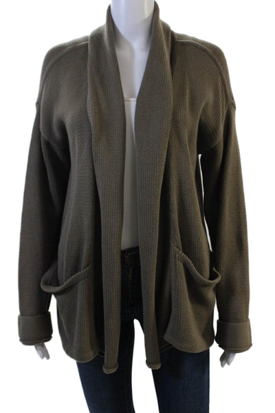 Christopher Fischer Unisex Brown Organic Cotton Cardigan Long Sleeve Size S