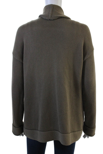Christopher Fischer Unisex Brown Organic Cotton Cardigan Long Sleeve Size S