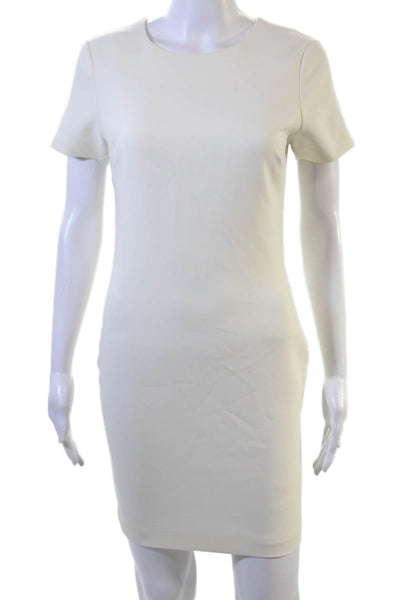 Likely Womens Sheath Bodycon White Short Sleeve Dress Size 6