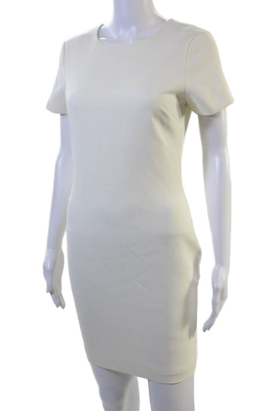 Likely Womens Sheath Bodycon White Short Sleeve Dress Size 6
