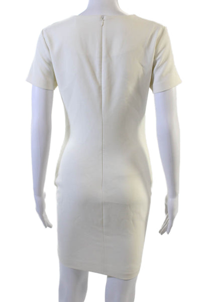 Likely Womens Sheath Bodycon White Short Sleeve Dress Size 6