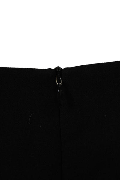 French Connection Women Black Fit & Flare Mini Dress 100% Cotton Size 4