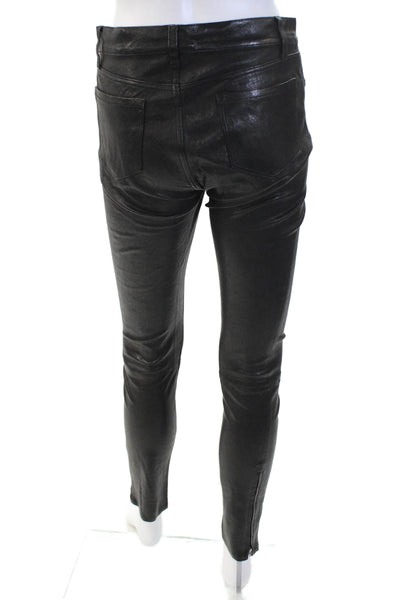 J Brand Women Black Jegging Biker Mid Rise Cotton Blend Size 27