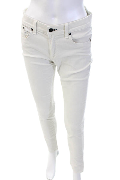 Rag & Bone Jean, Women Ankle Jegging Pants White Cotton Blend Size 27