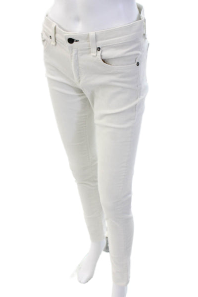 Rag & Bone Jean, Women Ankle Jegging Pants White Cotton Blend Size 27