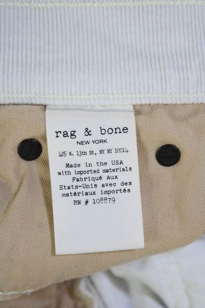 Rag & Bone Jean, Women Ankle Jegging Pants White Cotton Blend Size 27