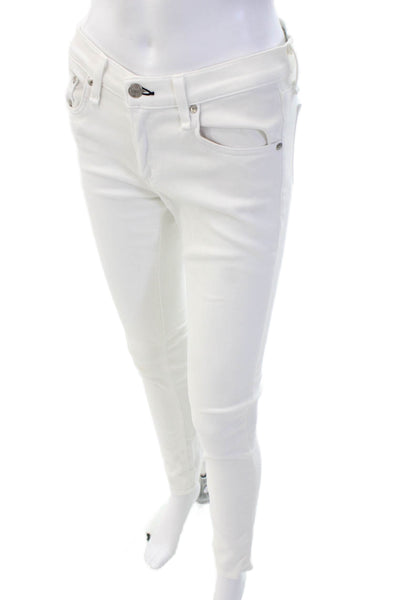 Rag & Bone Jean Women Skinny White Cotton Blend Jeans Size 27