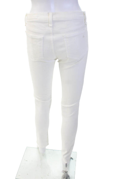 Rag & Bone Jean Women Skinny White Cotton Blend Jeans Size 27