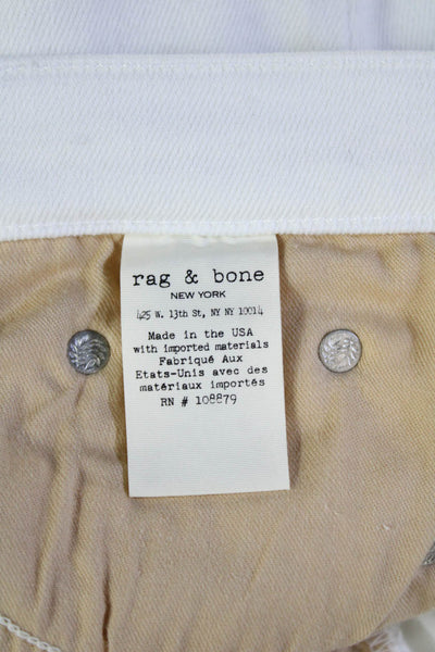 Rag & Bone Jean Women Skinny White Cotton Blend Jeans Size 27