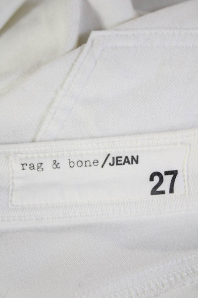 Rag & Bone Jean Women Skinny White Cotton Blend Jeans Size 27