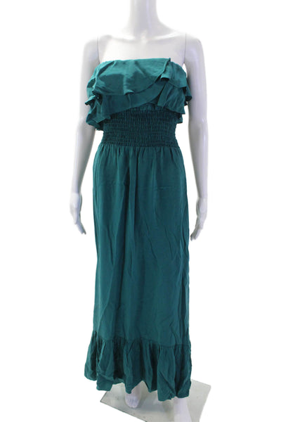 Jay Godfrey, Women Maxi Silk Sleeveless Green Dress Size 2