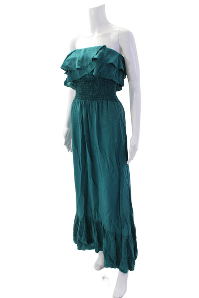 Jay Godfrey, Women Maxi Silk Sleeveless Green Dress Size 2