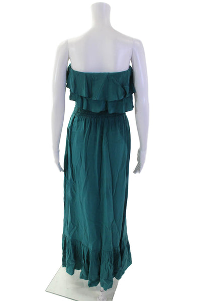 Jay Godfrey, Women Maxi Silk Sleeveless Green Dress Size 2