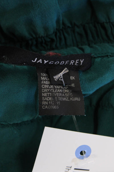 Jay Godfrey, Women Maxi Silk Sleeveless Green Dress Size 2