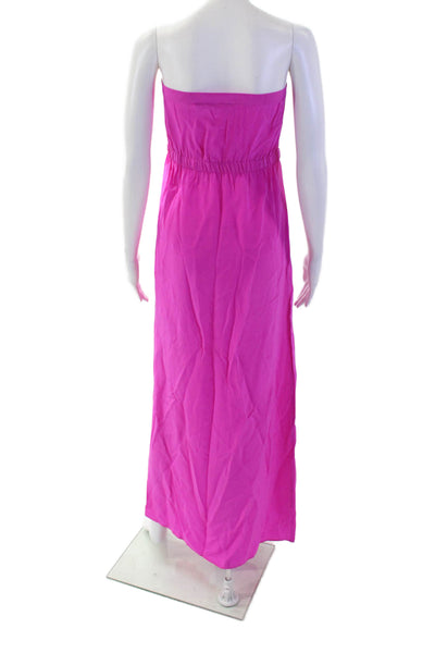 Twelfth Street by Cynthia Vincent Women Maxi Sundress Pink Silk Size M