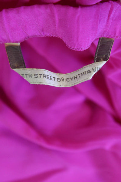 Twelfth Street by Cynthia Vincent Women Maxi Sundress Pink Silk Size M