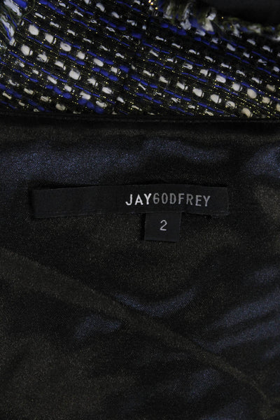 Jay Godfrey Women Shift Tank Dress Black Sleeveless Size 2