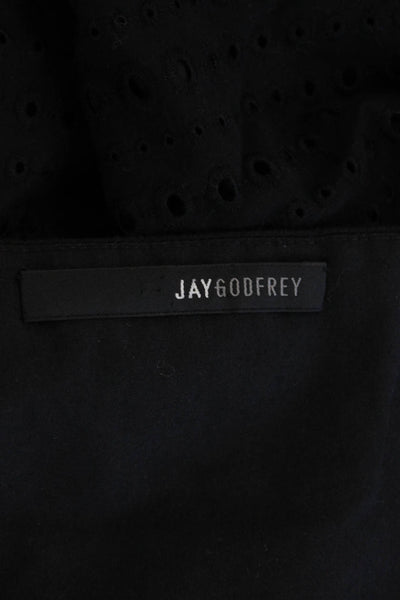 Jay Godfrey, Women, Blouson Mini Dress Black Short Sleeve Knee-Length Size 4