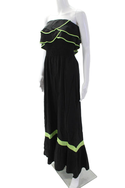 Jay Godfrey, Women Maxi Silk Sleeveless Dress Black Size 2