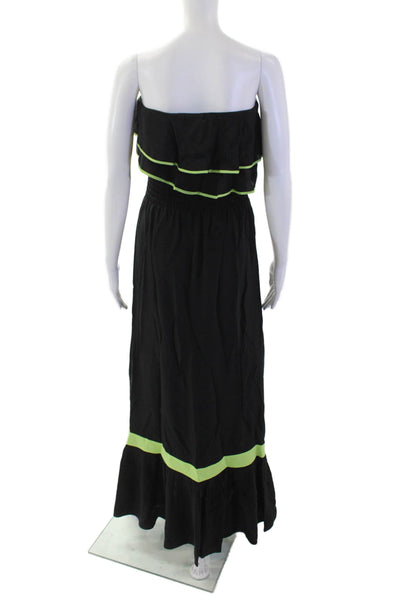 Jay Godfrey, Women Maxi Silk Sleeveless Dress Black Size 2