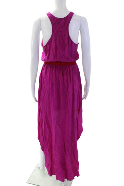 Jay Godfrey, Women Pink Silk Full-Length Sleeveless Sundress Size 2