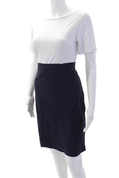 Avenue Montaigne Women Sheath Skirt Dark Blue Size 10