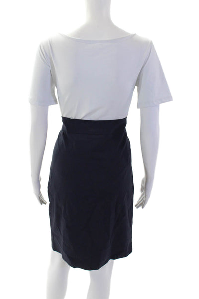 Avenue Montaigne Women Sheath Skirt Dark Blue Size 10