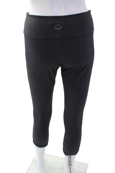 Beyond Yoga, Women Dark Gray Capri Leggings Polyester Blend Solid Size S
