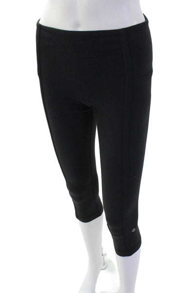 Lululemon Women Capri Cropped Black Leggings Pants Size 6
