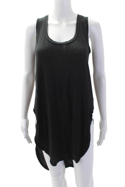 Deletta Anthropologie Women Tunic Dress Black Sleeveless Mid-Calf Size XS